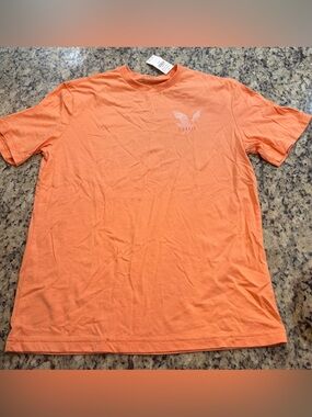American Eagle Outfitters Orange Short-Sleeve Logo Tee